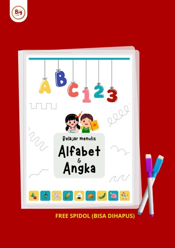 Worksheet Belajar Menulis Alfabet dan Angka